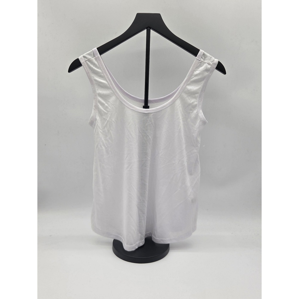 Element x Luni Lewis Gomez White Tank Top Small Petite 50/50 Blend